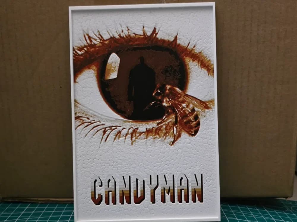 Candyman Movie Poster - Hueforge Art by Lumpy3D HueForge model: Candyman Movie Poster - Hueforge Art by Lumpy3D