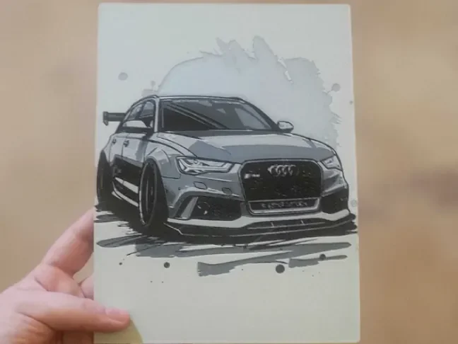 Audi by Poly3D HueForge model: Audi by Poly3D