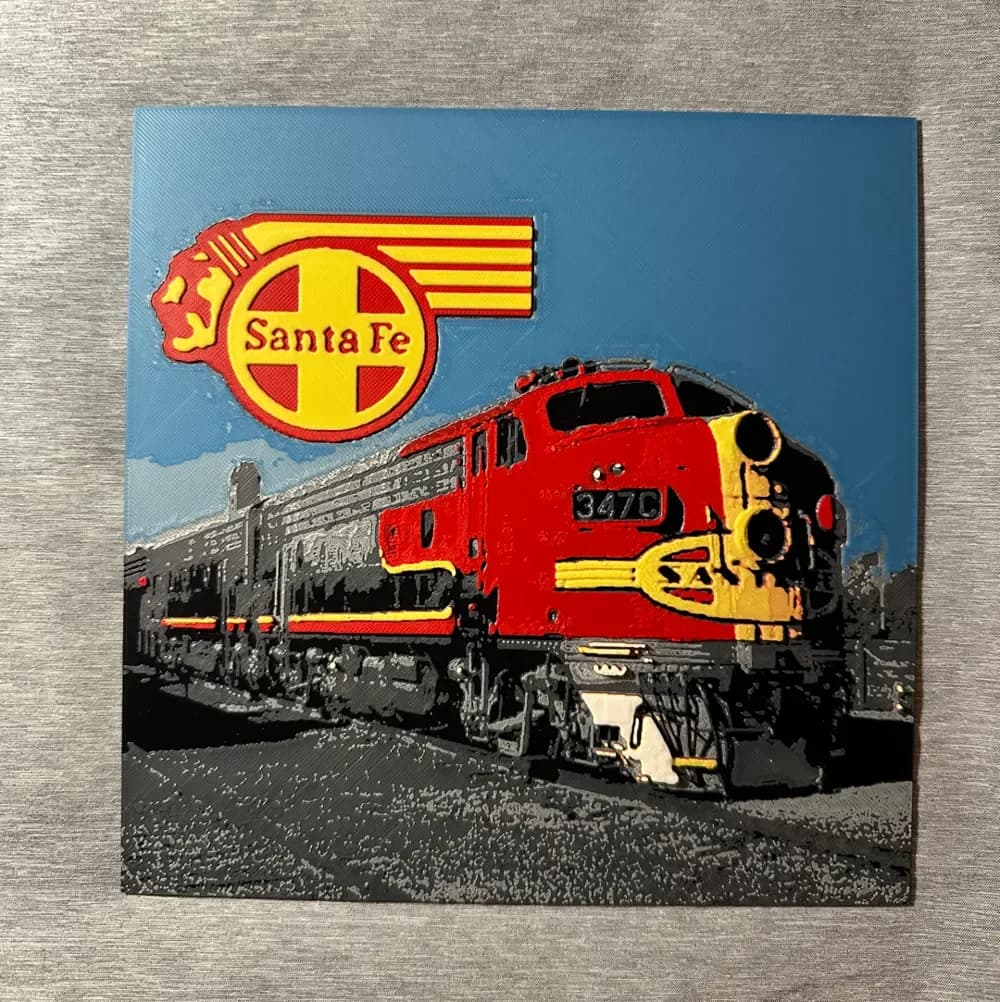 HueForge model: Santa Fe Train Hueforge by Hey Ben