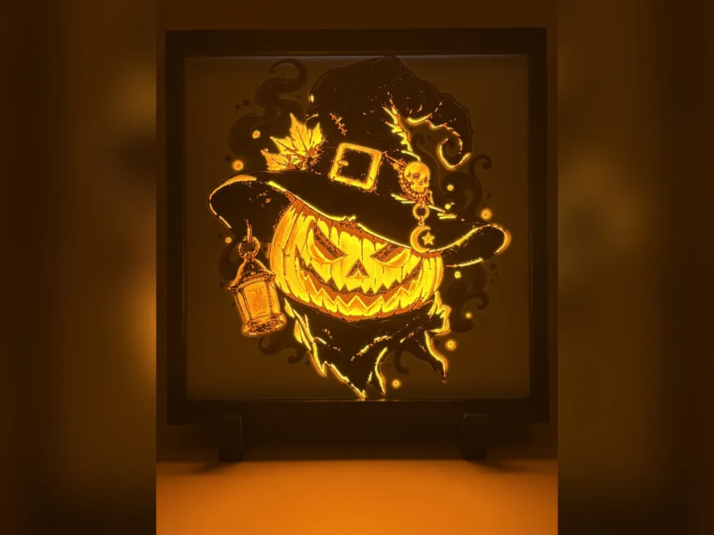 Purple Witch Pumpkin HueForge Print by iPrintStuffau HueForge model: Purple Witch Pumpkin HueForge Print by iPrintStuffau