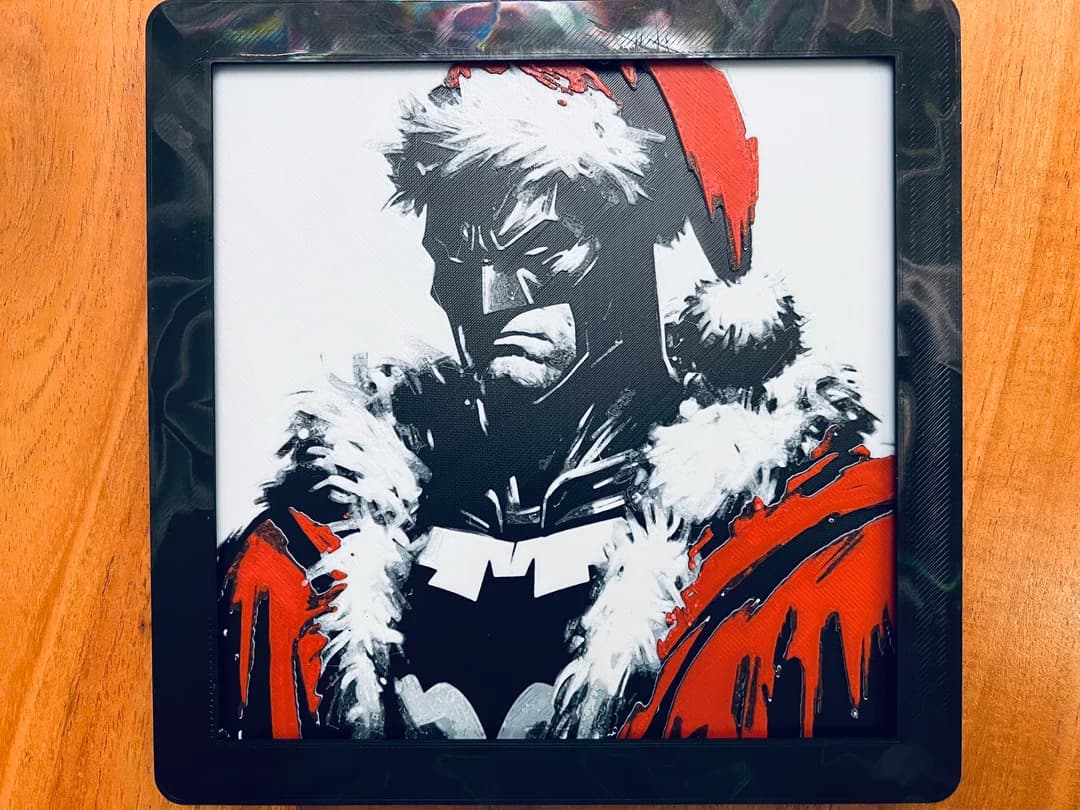 HueForge model: Bat Santa? by JustBe 3D Printing