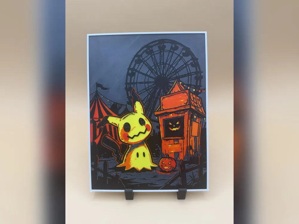 Mimikyu Haunted Carnival HueForge Print Mimikyu Haunted Carnival HueForge Print