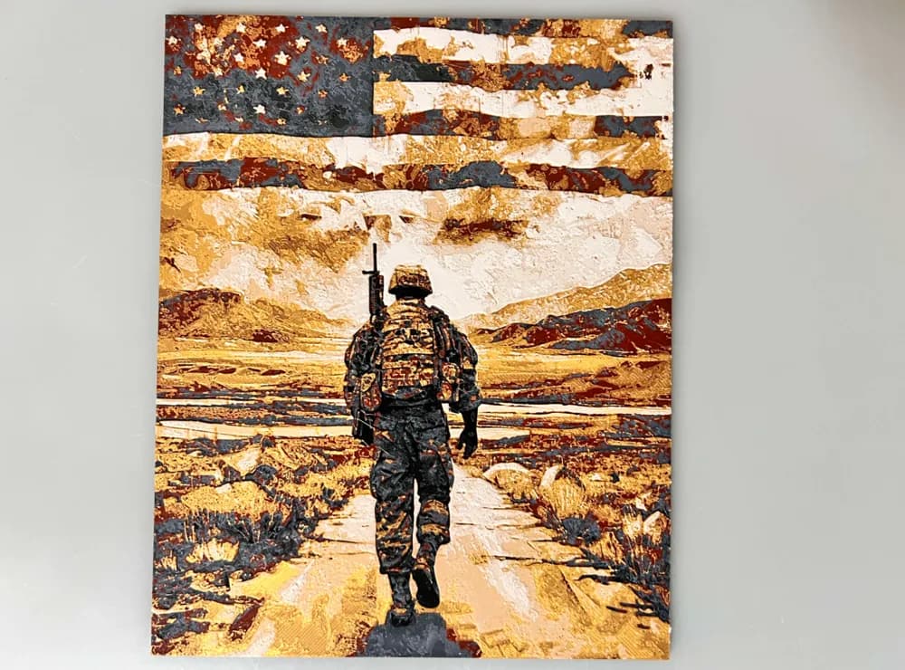 American Veteran by 3djd HueForge model: American Veteran by 3djd