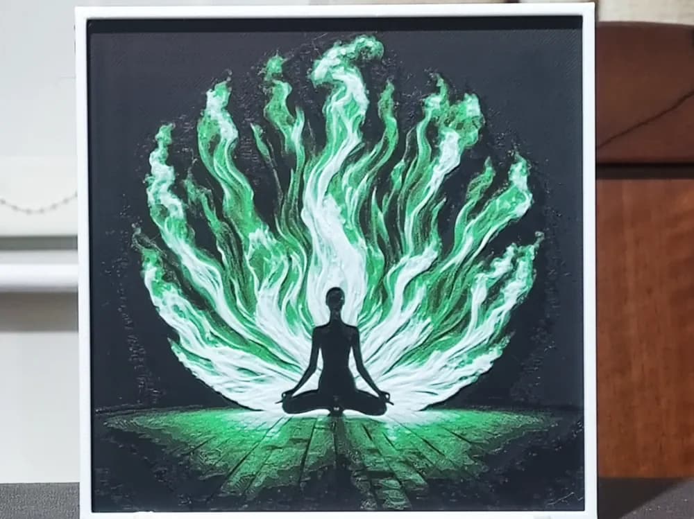 HueForge model: Yoga Glow - HueForge 3 Color by BoDad