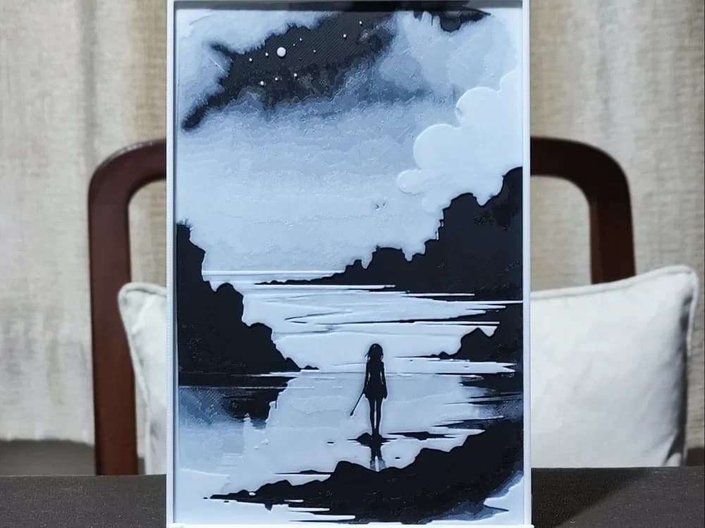 HueForge model: The Night Hunt - HueForge 2 Color by BoDad