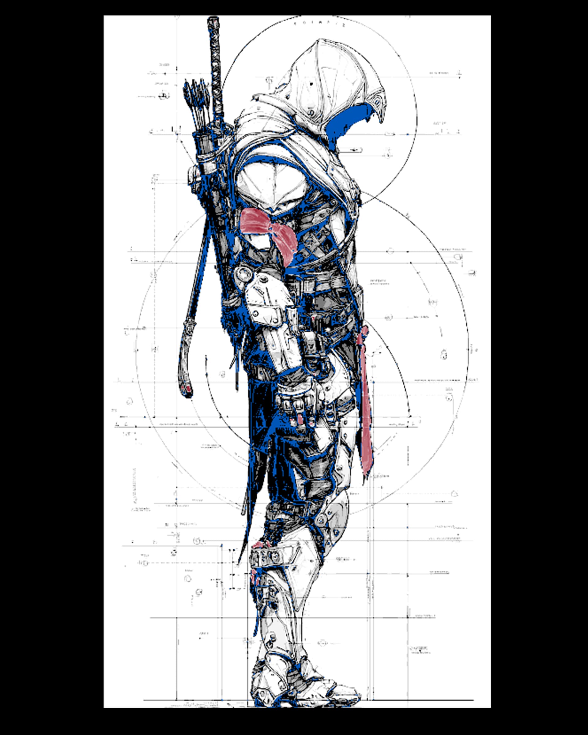 Fanart design of Assassins Creed Main Character in Blueprint - Hueforge Art by BooneCo3d HueForge model: Fanart design of Assassins Creed Main Character in Blueprint - Hueforge Art by BooneCo3d