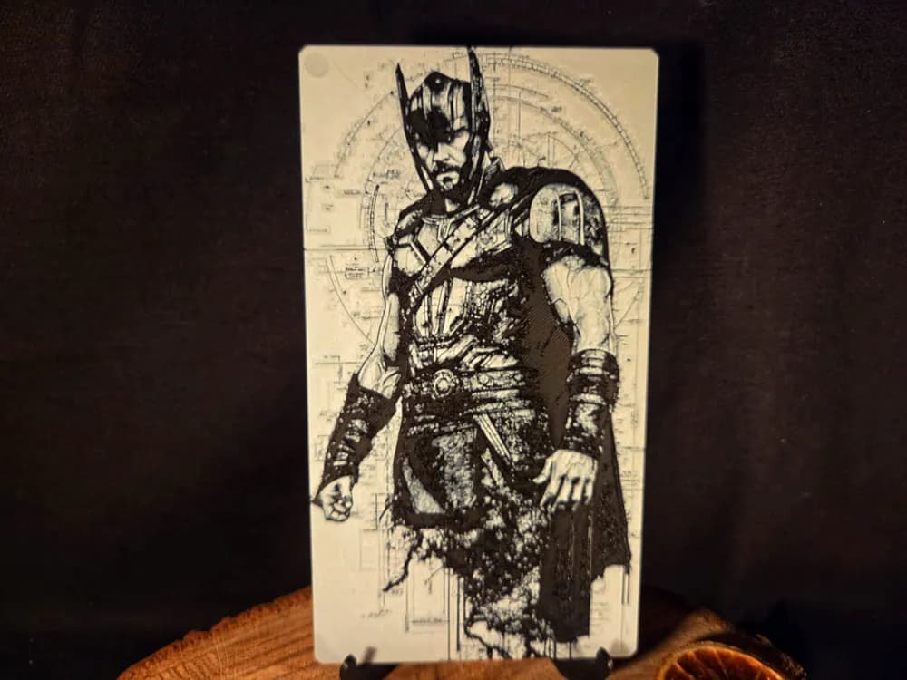 Thor - Marvel inspired - hueforge 110x200mm by EternalDesigns3D HueForge model: Thor - Marvel inspired - hueforge 110x200mm by EternalDesigns3D