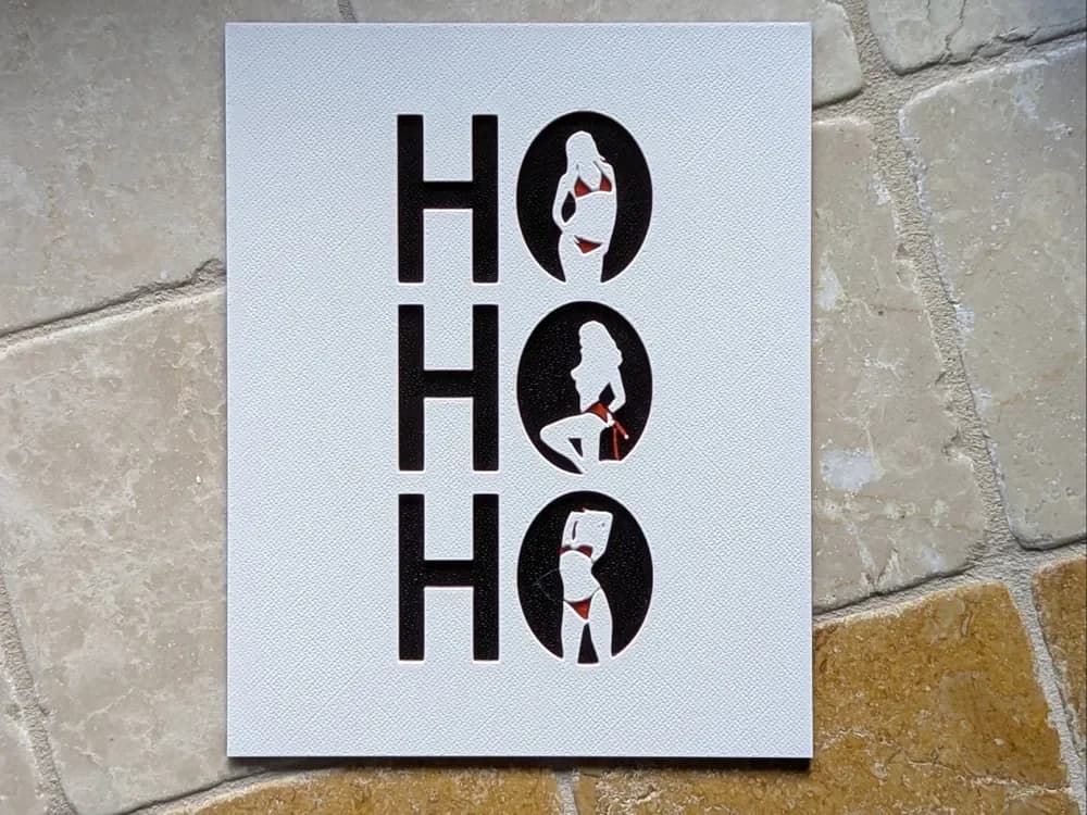 Oh oh oh - Christmas Hueforge by suaimondi HueForge model: Oh oh oh - Christmas Hueforge by suaimondi