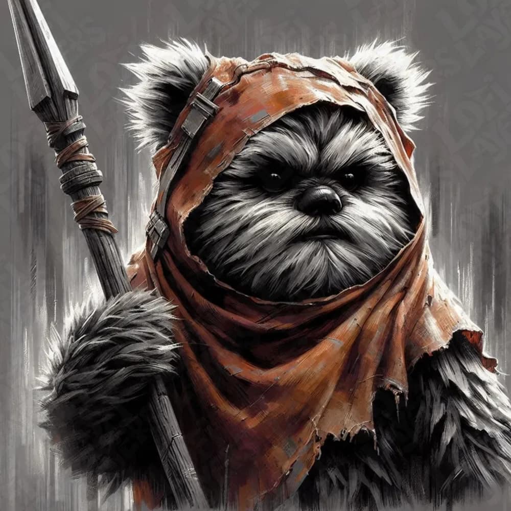 Wicket the Ewok Hueforge by LoFi Layers HueForge model: Wicket the Ewok Hueforge by LoFi Layers