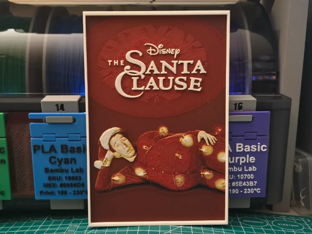 HueForge model: The Santa Clause Movie Poster - Hueforge Art by Lumpy3D