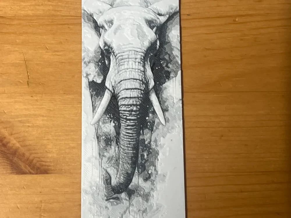 Elephant bookmark by Morganja HueForge model: Elephant bookmark by Morganja