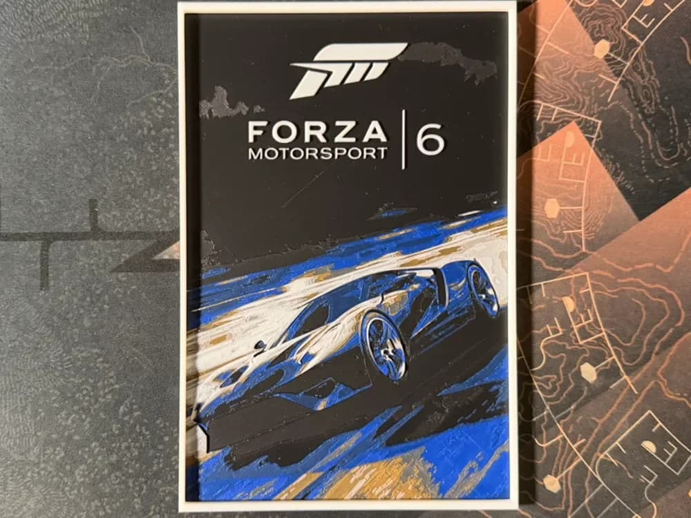 Forza Motorsport 6 - HueForge Game by ZorPrime7 HueForge model: Forza Motorsport 6 - HueForge Game by ZorPrime7