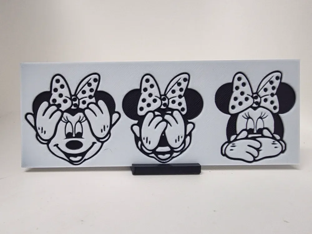 Minnie Mouse Bookmark by Morganja HueForge model: Minnie Mouse Bookmark by Morganja