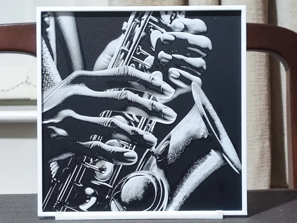 Digital Jazz Man - HueForge 3 Color by BoDad HueForge model: Digital Jazz Man - HueForge 3 Color by BoDad