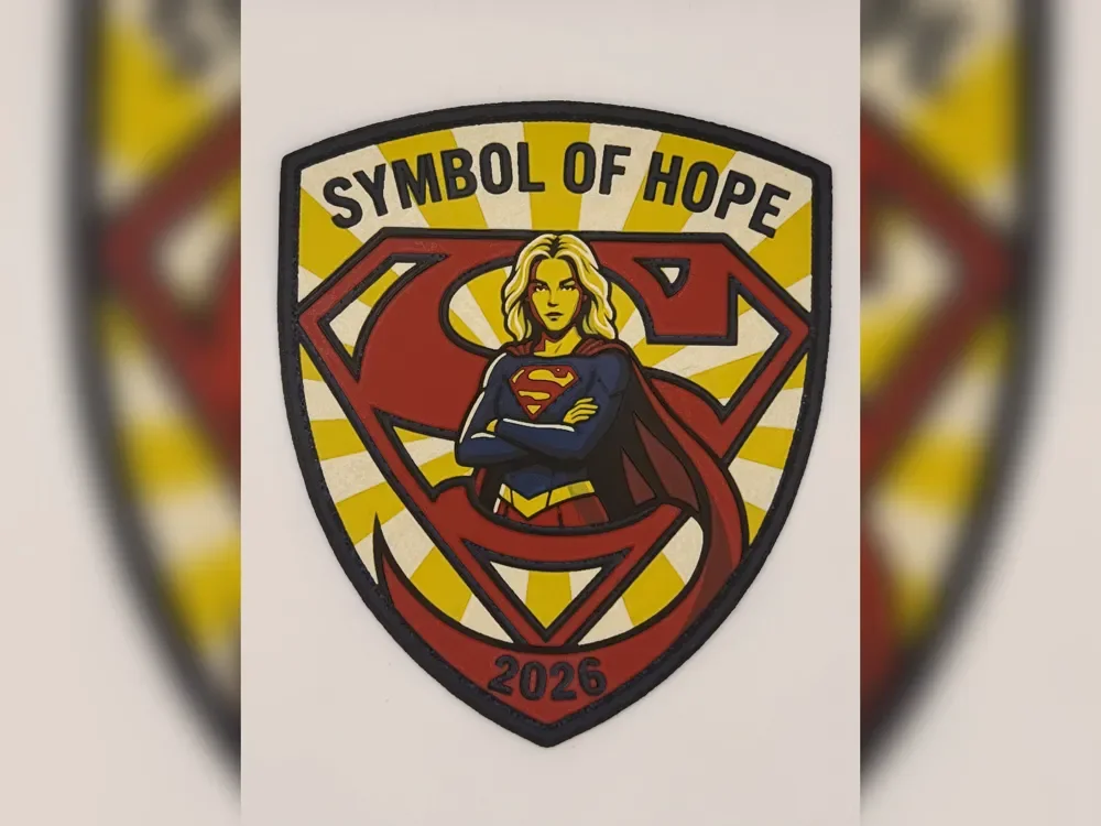 Symbol of Hope Supergirl hueforge Badge Symbol of Hope Supergirl hueforge Badge