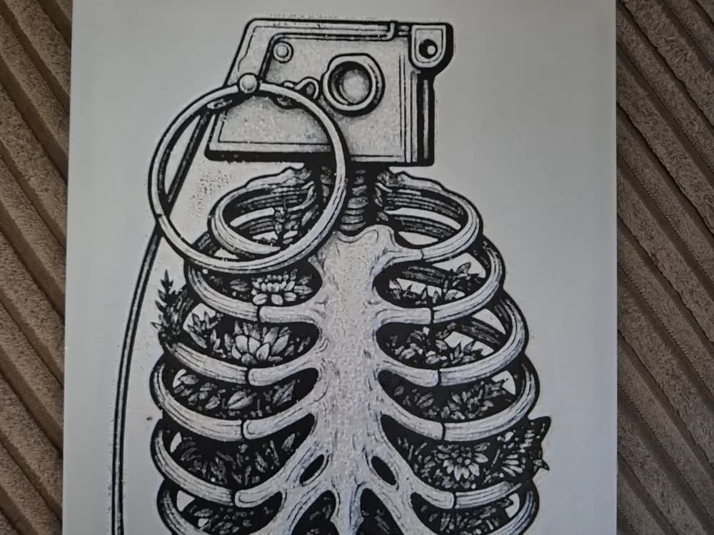 Rib Grenade 1 by Buntsta HueForge model: Rib Grenade 1 by Buntsta