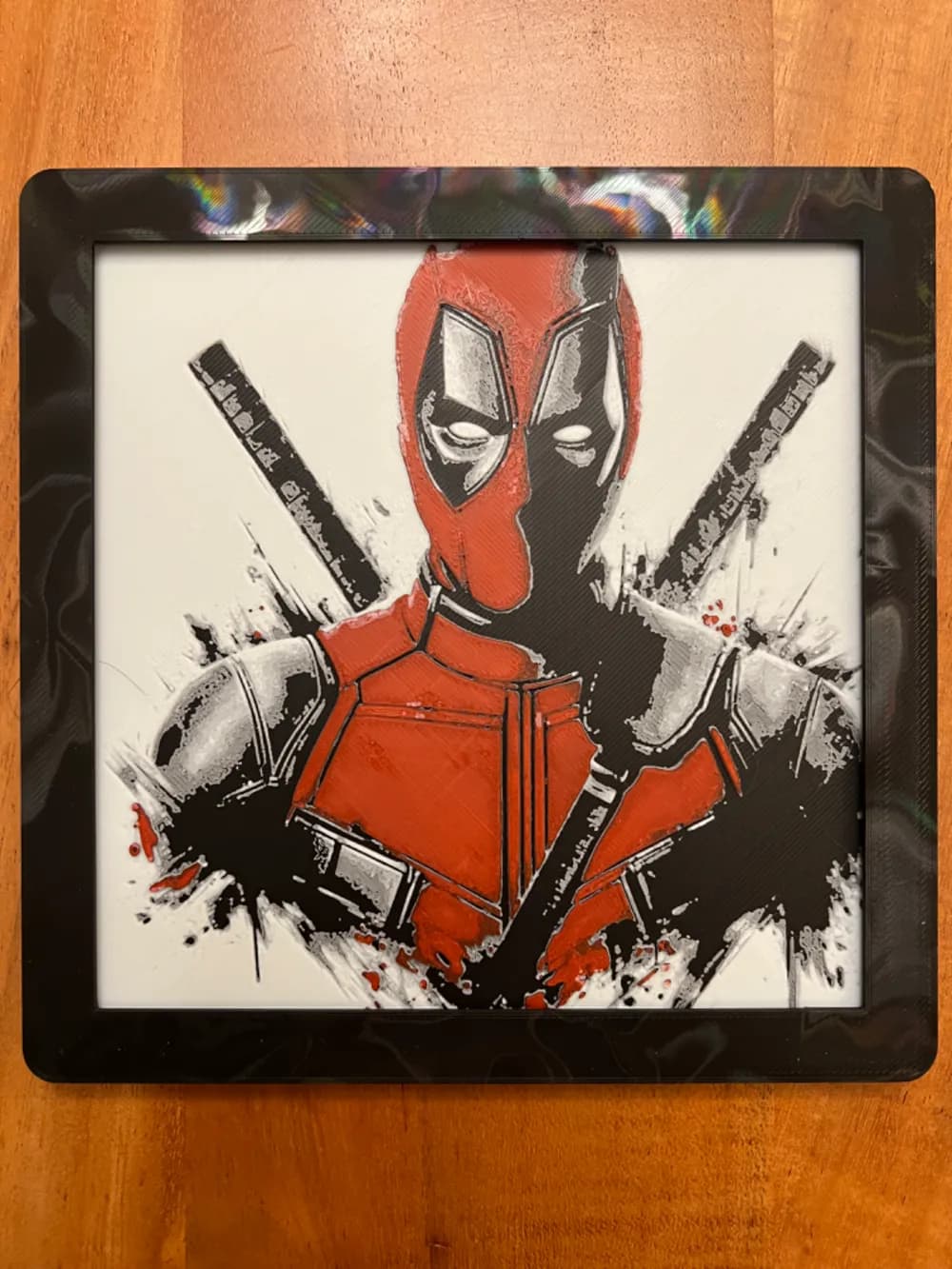 Deadpool by JustBe 3D Printing HueForge model: Deadpool by JustBe 3D Printing