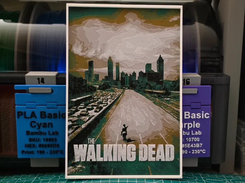 HueForge model: The Walking Dead Poster V2 - Hueforge Art by Lumpy3D