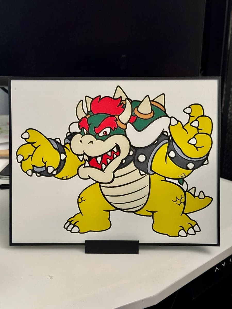 Bowser by Strata Prints HueForge model: Bowser by Strata Prints