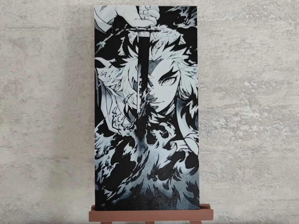 Demon Slayer Flame Hashira Hueforge by suber HueForge model: Demon Slayer Flame Hashira Hueforge by suber