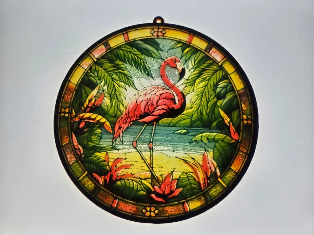 HueForge Stained Glass Flamingo by tlavedas HueForge model: HueForge Stained Glass Flamingo by tlavedas