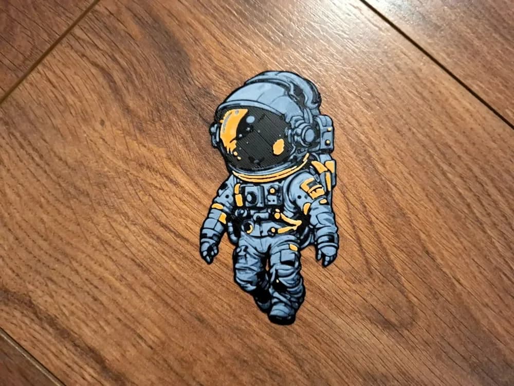 Spaceman / Astronaut fridge magnet and bookmark by EternalDesigns3D HueForge model: Spaceman / Astronaut fridge magnet and bookmark by EternalDesigns3D