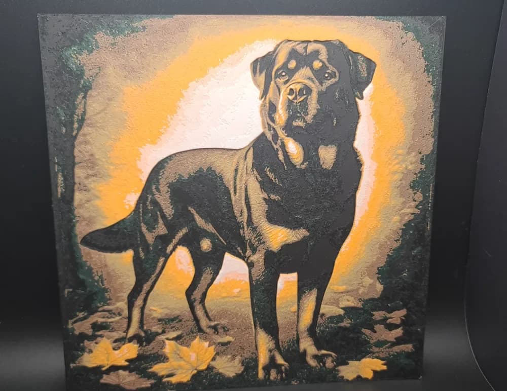 Rottweiler Hueforge by the_bearded_jedi HueForge model: Rottweiler Hueforge by the_bearded_jedi