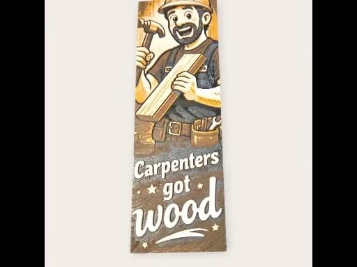 Carpenters TradeMark 50mm x 150mm Bookmark by MythicHue's HueForge model: Carpenters TradeMark 50mm x 150mm Bookmark by MythicHue's