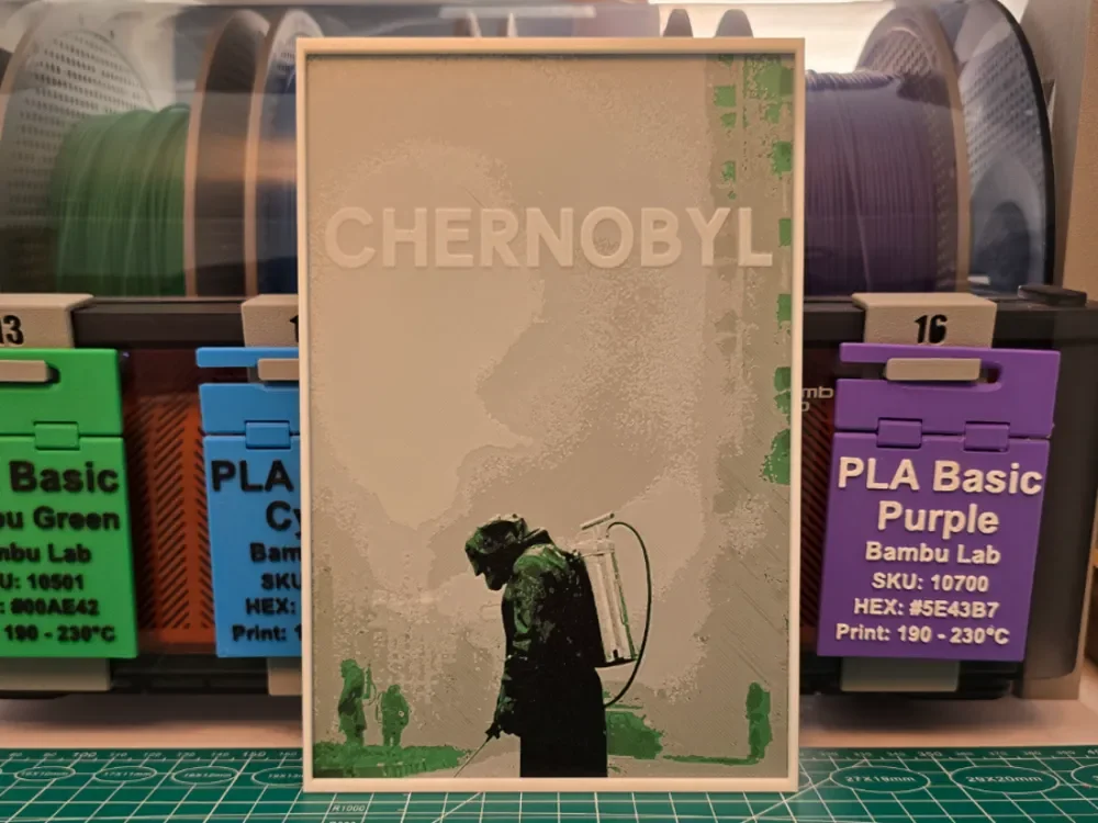 HueForge model: Chernobyl Series Poster - Hueforge Art by Lumpy3D