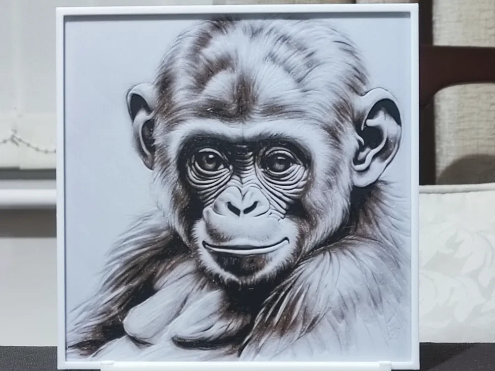 HueForge model: Baby Primate - HueForge 3 Color by BoDad