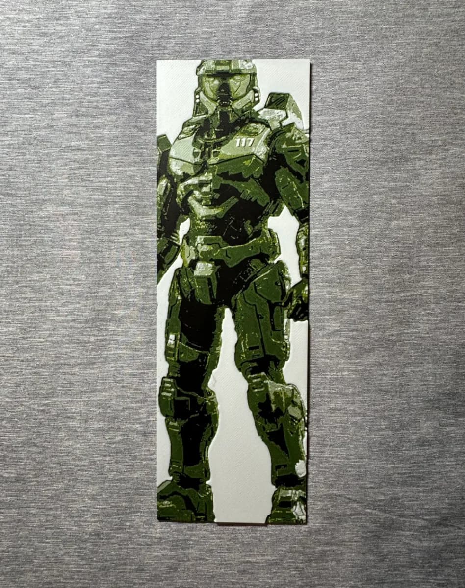 Master Chief Hueforge Bookmarks - 2 sizes by Hey Ben HueForge model: Master Chief Hueforge Bookmarks - 2 sizes by Hey Ben
