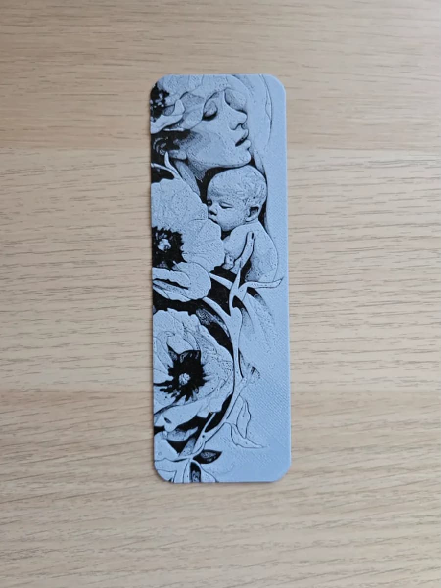 Mom 2 Bookmark by Atrus Design HueForge model: Mom 2 Bookmark by Atrus Design