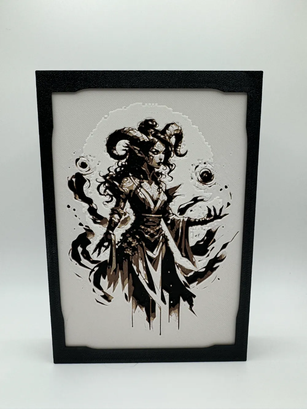 D&D Character Concepts - Tiefling Warlock by Canadian Gamer HueForge model: D&D Character Concepts - Tiefling Warlock by Canadian Gamer
