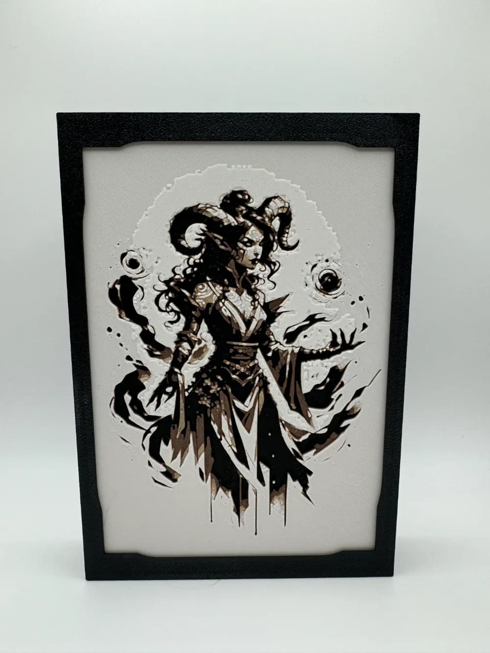 HueForge model: D&D Character Concepts - Tiefling Warlock by Canadian Gamer