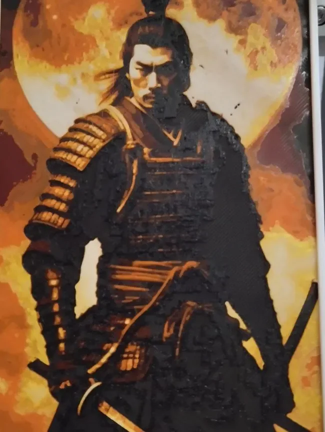 Samurai by FYTY112 HueForge model: Samurai by FYTY112