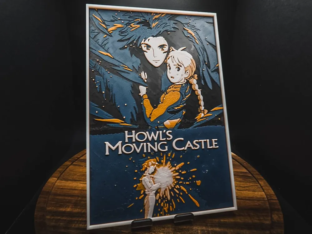 Howl's Moving Castle (Movie Poster - HueForge) by HugheCraft HueForge model: Howl's Moving Castle (Movie Poster - HueForge) by HugheCraft