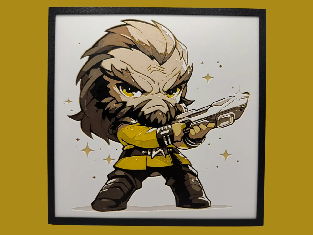 Worf - Chibi Edition by Canadian Gamer HueForge model: Worf - Chibi Edition by Canadian Gamer