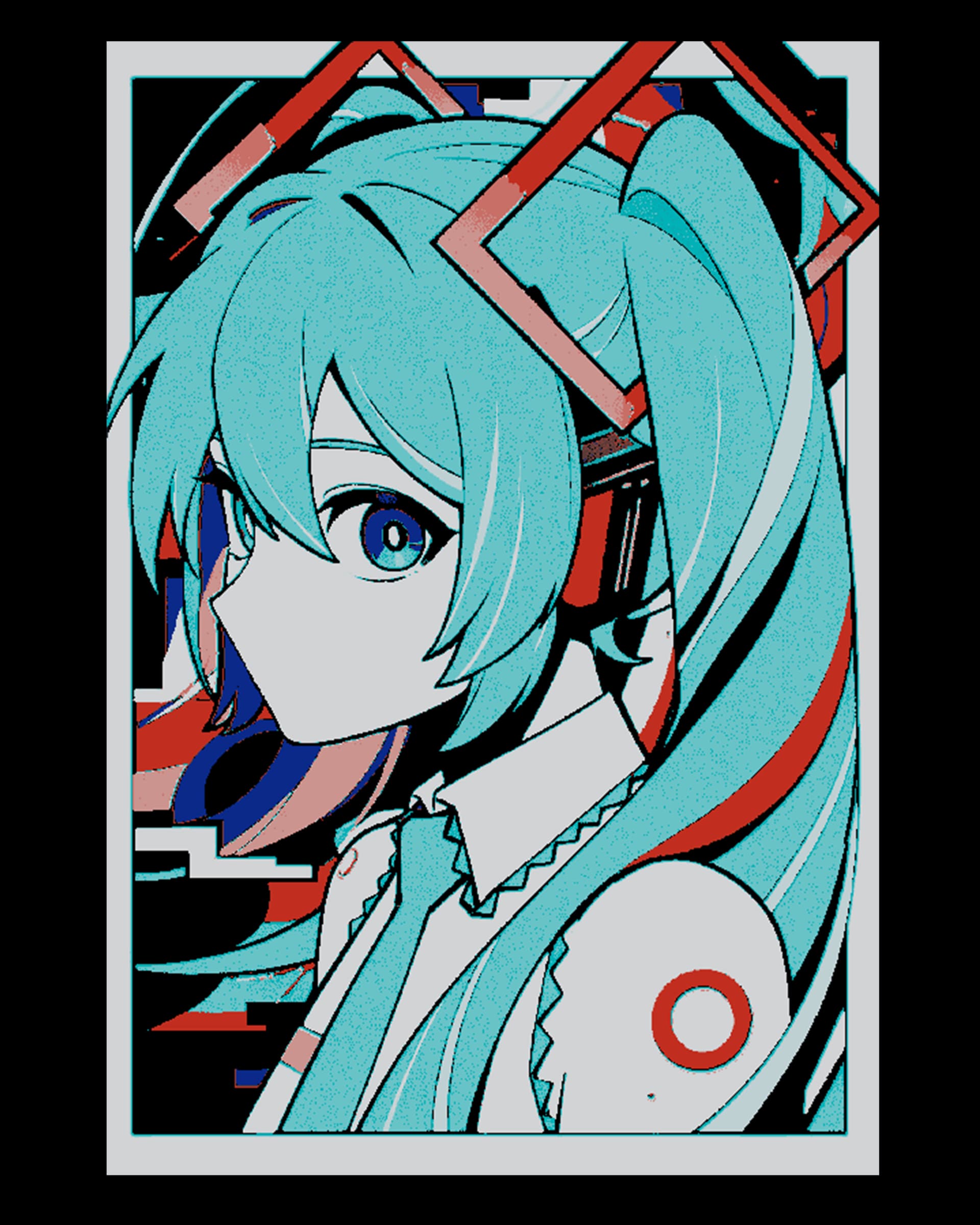 Fan Art of the virtual influencer Hatsune Miko - Hueforge art Fan Art of the virtual influencer Hatsune Miko - Hueforge art