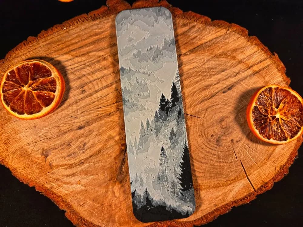 Where the Forest Fades bookmark by EternalDesigns3D HueForge model: Where the Forest Fades bookmark by EternalDesigns3D