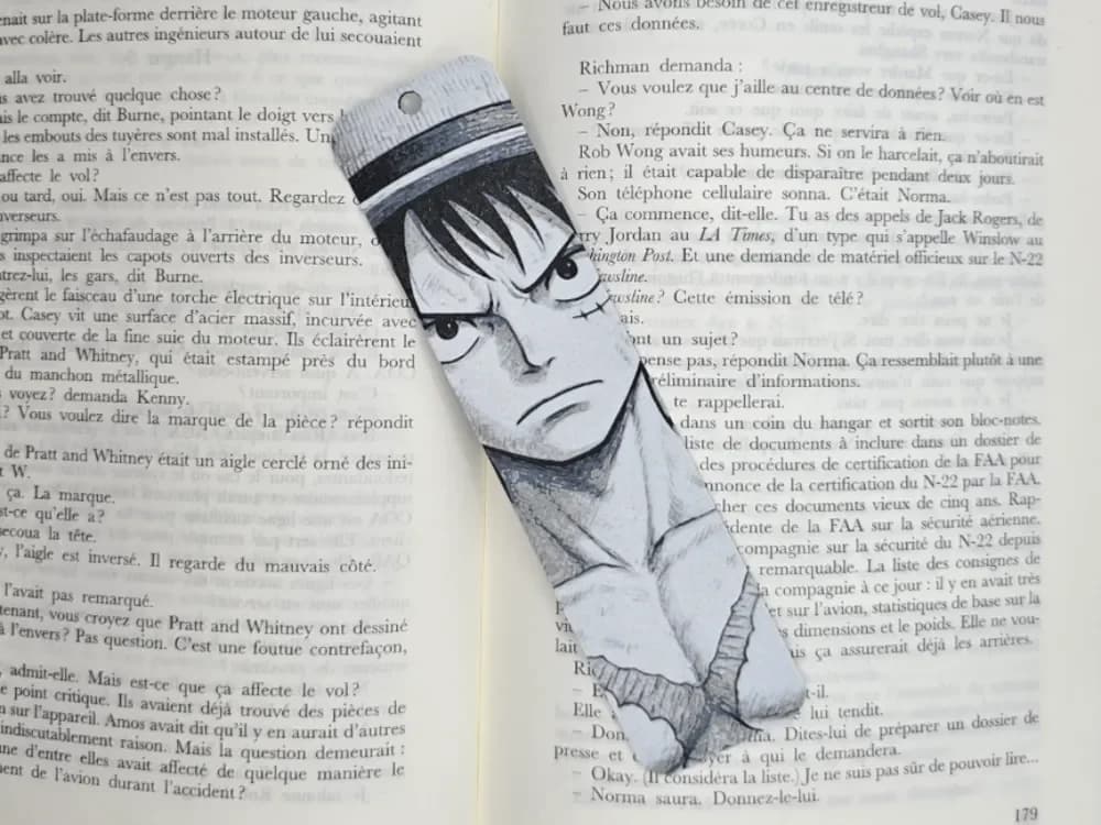 Bookmark Portait Luffy One piece by Kactus Fpv HueForge model: Bookmark Portait Luffy One piece by Kactus Fpv