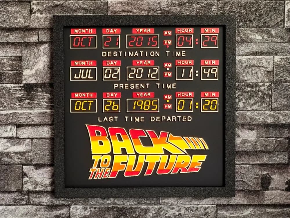 Hueforge back to the future by StefBull85 HueForge model: Hueforge back to the future by StefBull85