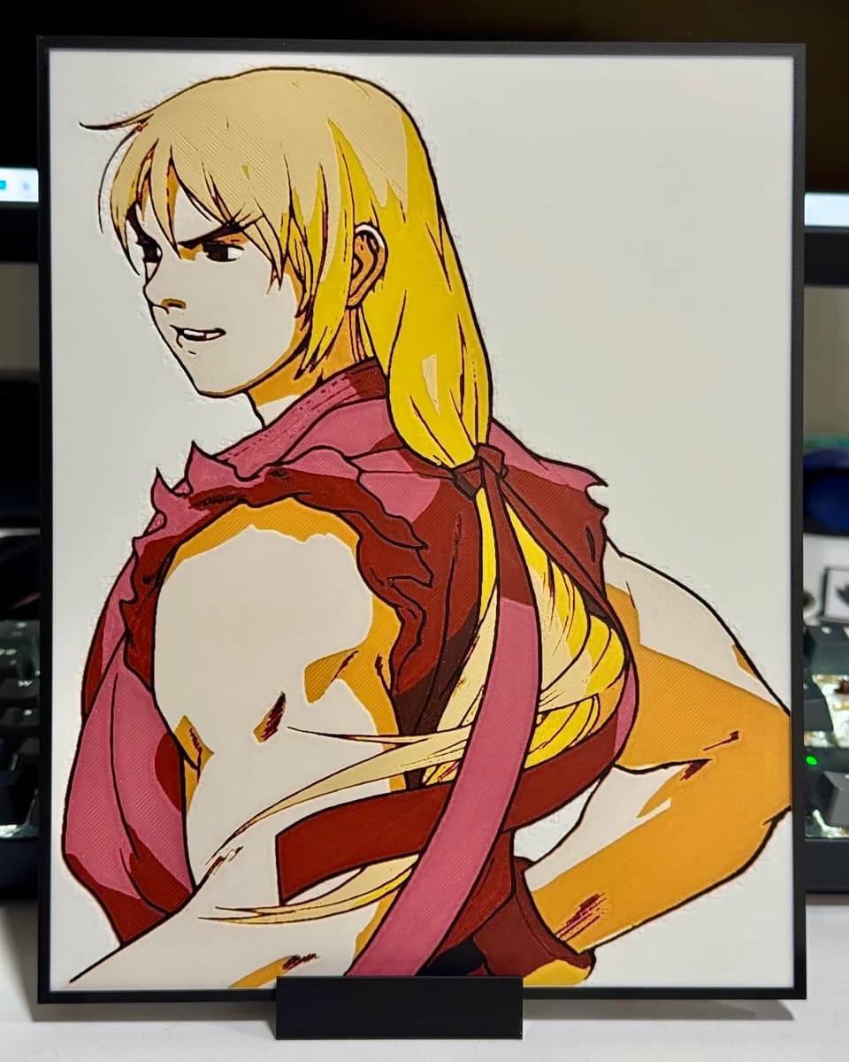 HueForge model: Ken - Street Fighter Alpha by Strata Prints