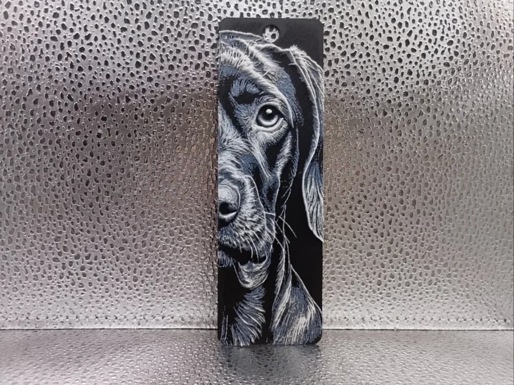 Wire-Haired Vizsla Bookmark – Hueforge by Borishotch Industries HueForge model: Wire-Haired Vizsla Bookmark – Hueforge by Borishotch Industries