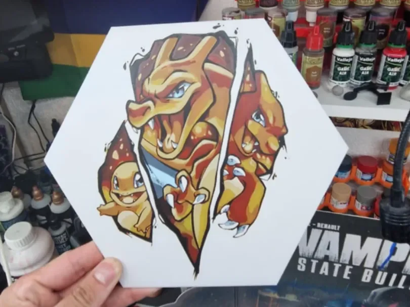 Pokemon Hueforge - Charizard Evolution by Dakiren HueForge model: Pokemon Hueforge - Charizard Evolution by Dakiren