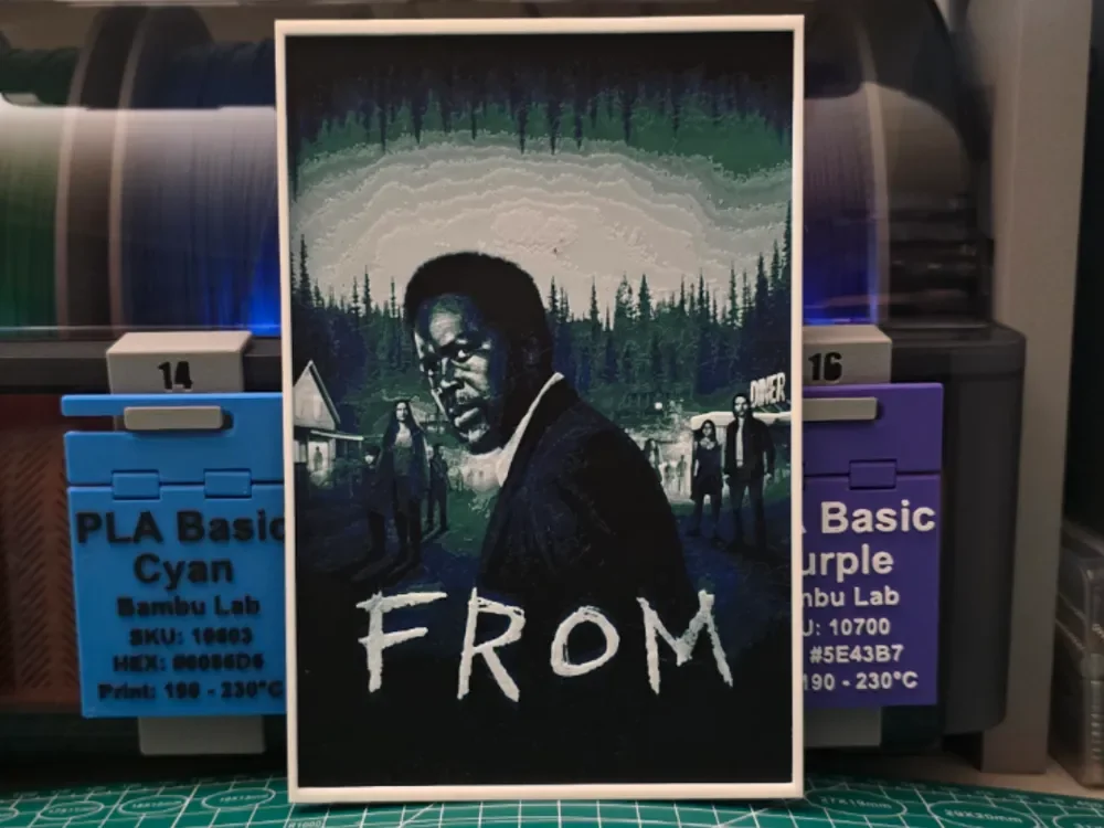 FROM Poster - Hueforge Art by Lumpy3D HueForge model: FROM Poster - Hueforge Art by Lumpy3D