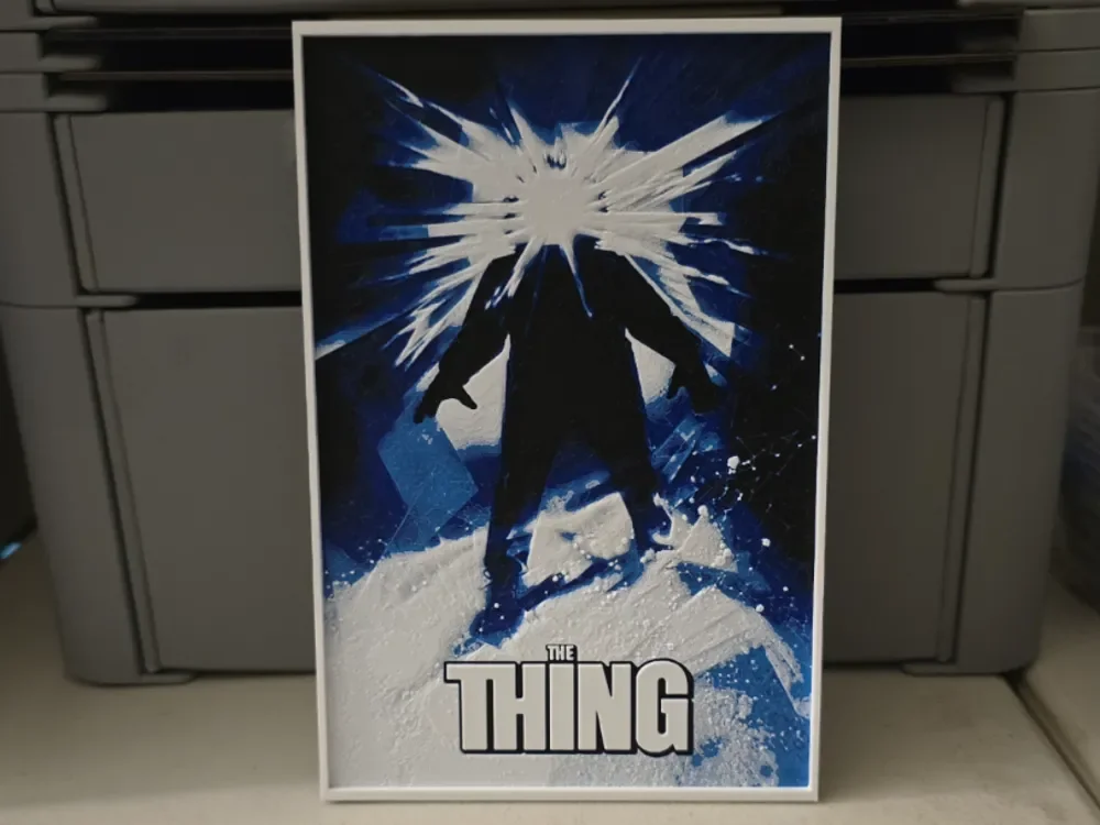 The Thing Movie Poster - Huforge Art by Lumpy3D HueForge model: The Thing Movie Poster - Huforge Art by Lumpy3D