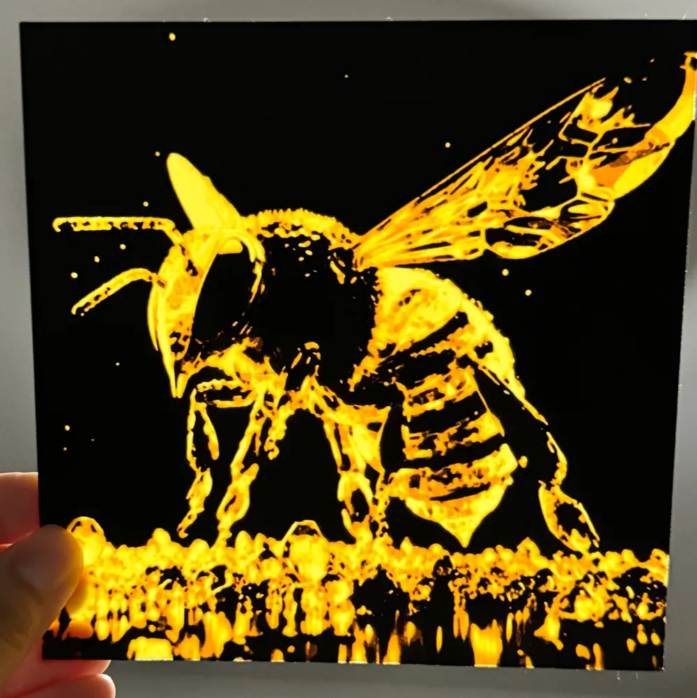 Crystal Bee - Dual Lithophane HueForge Print by cyanidesugar HueForge model: Crystal Bee - Dual Lithophane HueForge Print by cyanidesugar