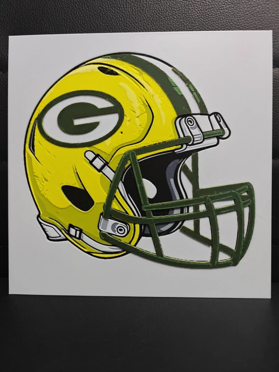Green Bay Packers Helmet by TheHueforgeLady HueForge model: Green Bay Packers Helmet by TheHueforgeLady