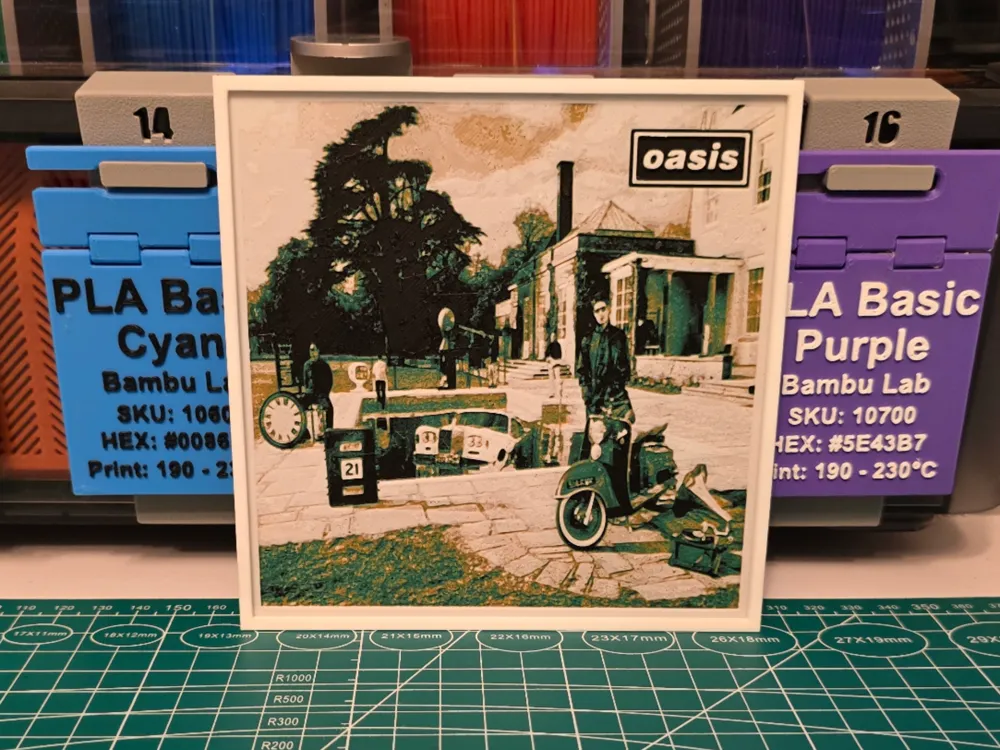 Oasis "Be Here Now" Album - Hueforge Art by Lumpy3D HueForge model: Oasis "Be Here Now" Album - Hueforge Art by Lumpy3D