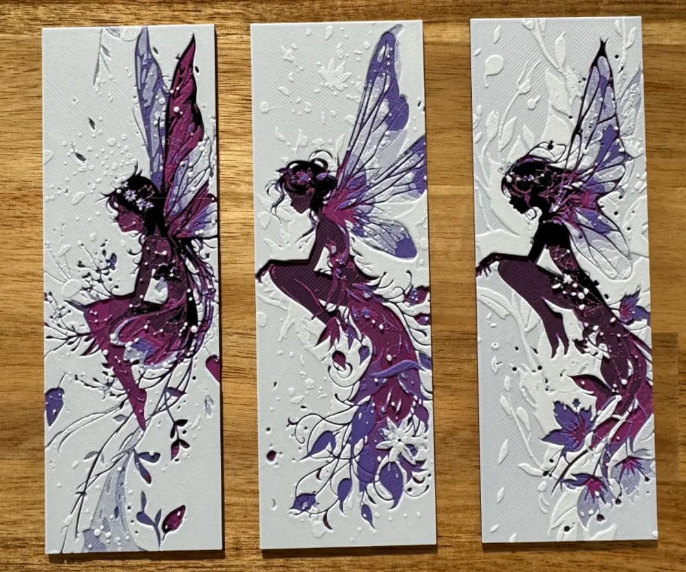 Bookmarks - Fairy Set #1 by Canadian Gamer HueForge model: Bookmarks - Fairy Set #1 by Canadian Gamer